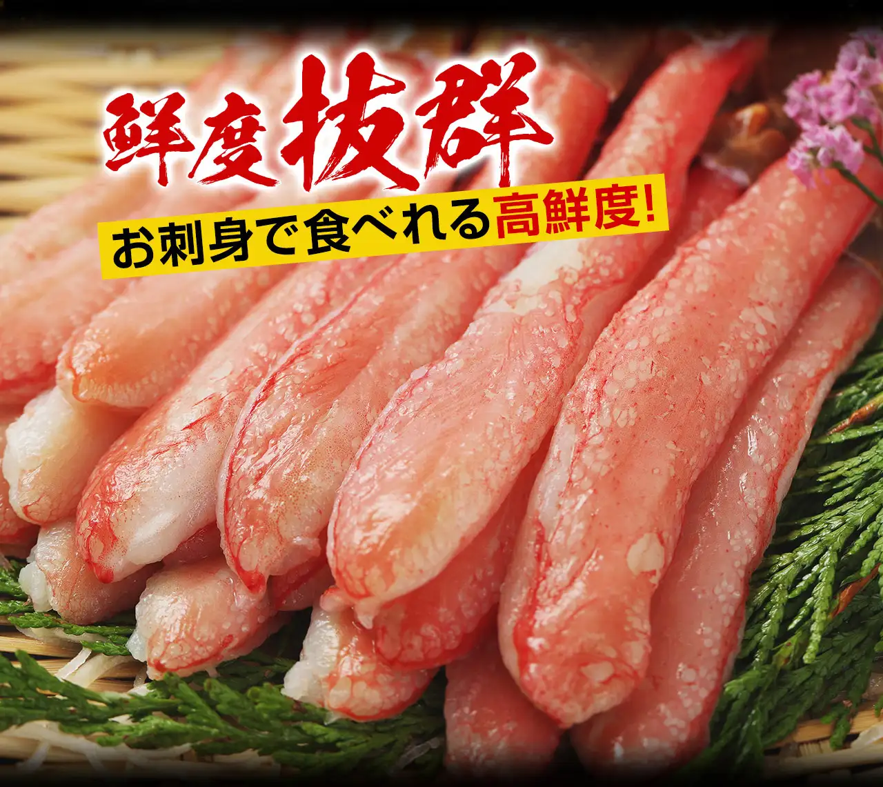 特大5L☆お刺身で食べれる高鮮度！生ずわいがに棒ポーション
